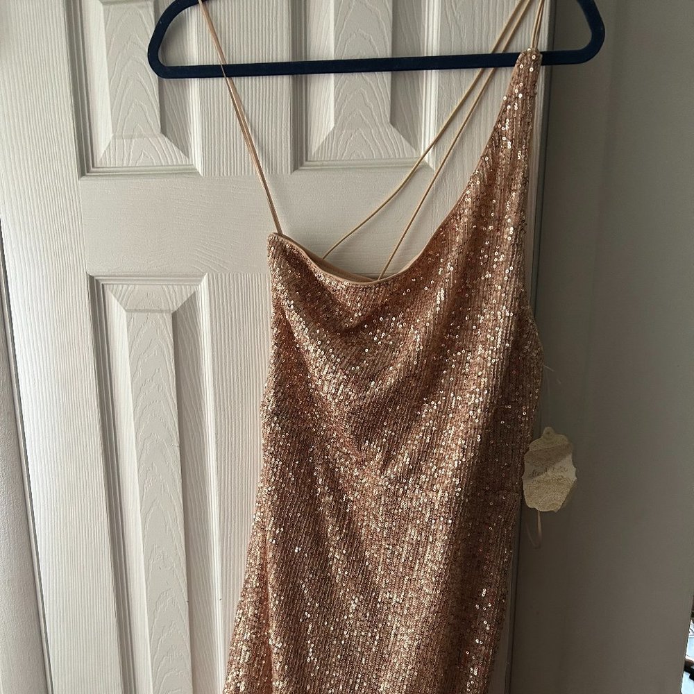 Altar's State Champagne Sequin Dress